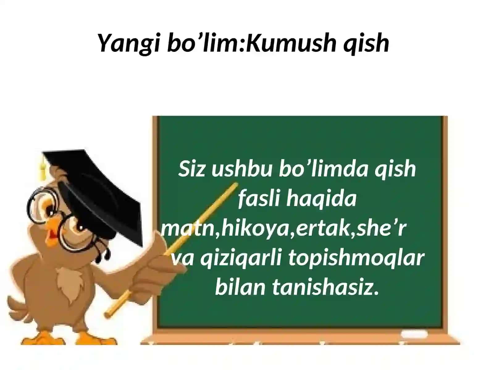 Qish to’zg’itar momiq par 3