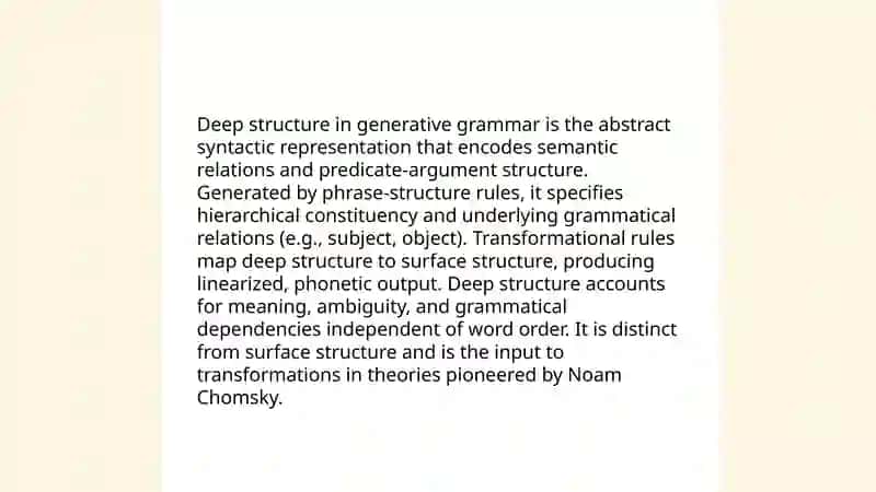 Deep and surface structure of the language 3