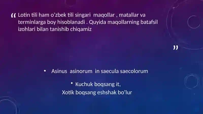 Lotin tili damaqollarning tutgan o’rni 3