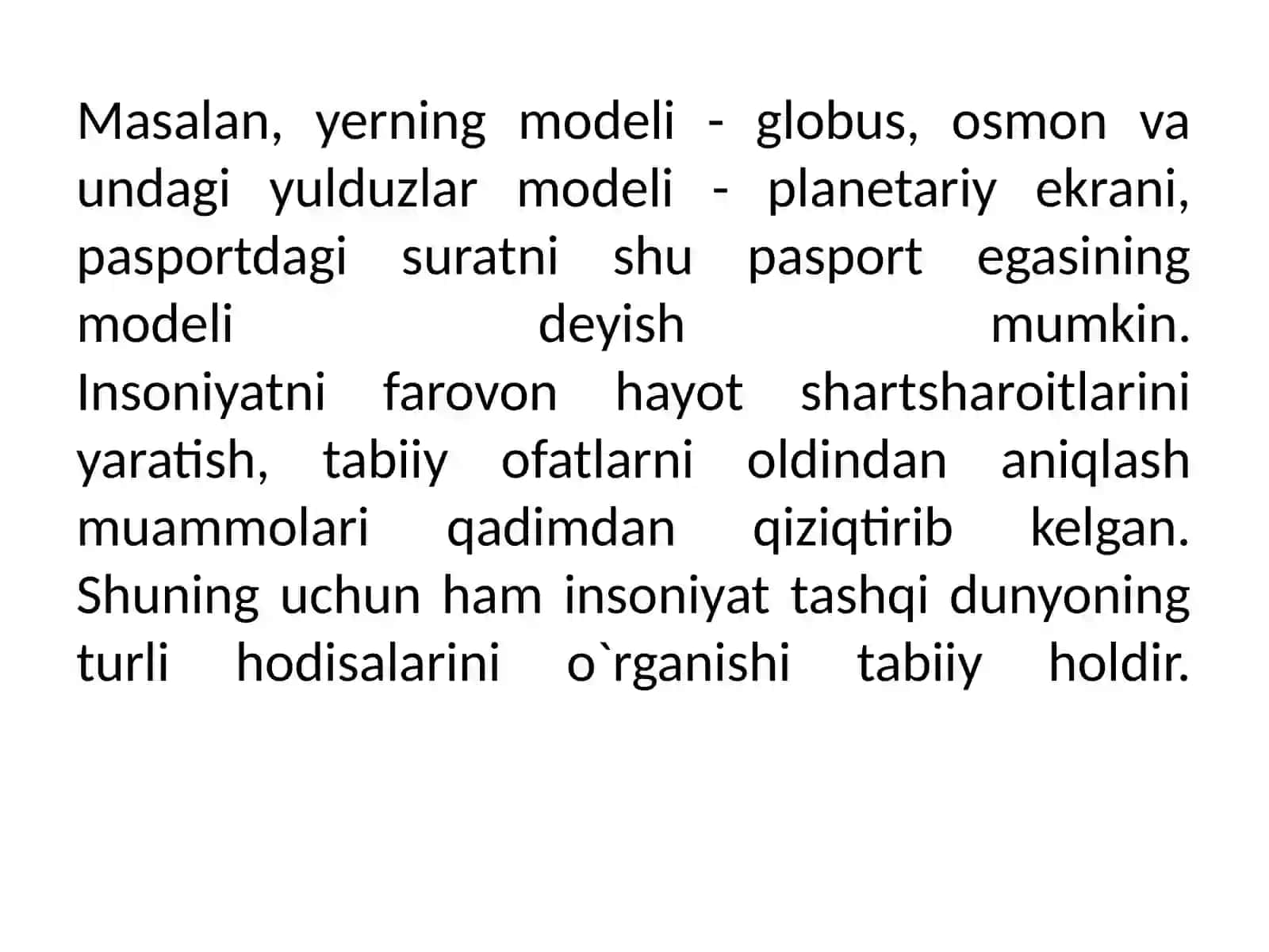 Model va modellashtirish 3