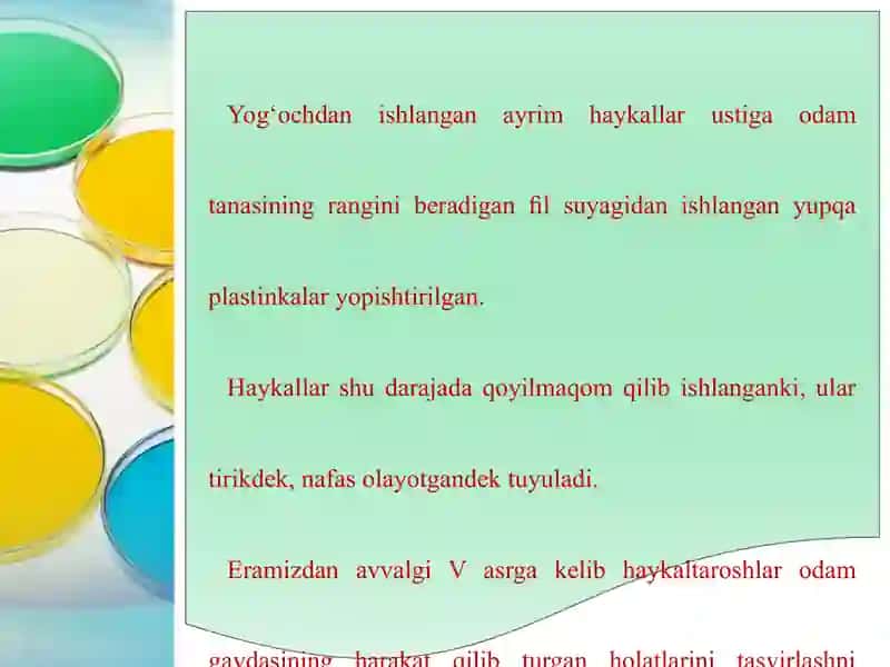 Kulolchilik va haykaltaroshlik ishlari haqida ma'lumot 3
