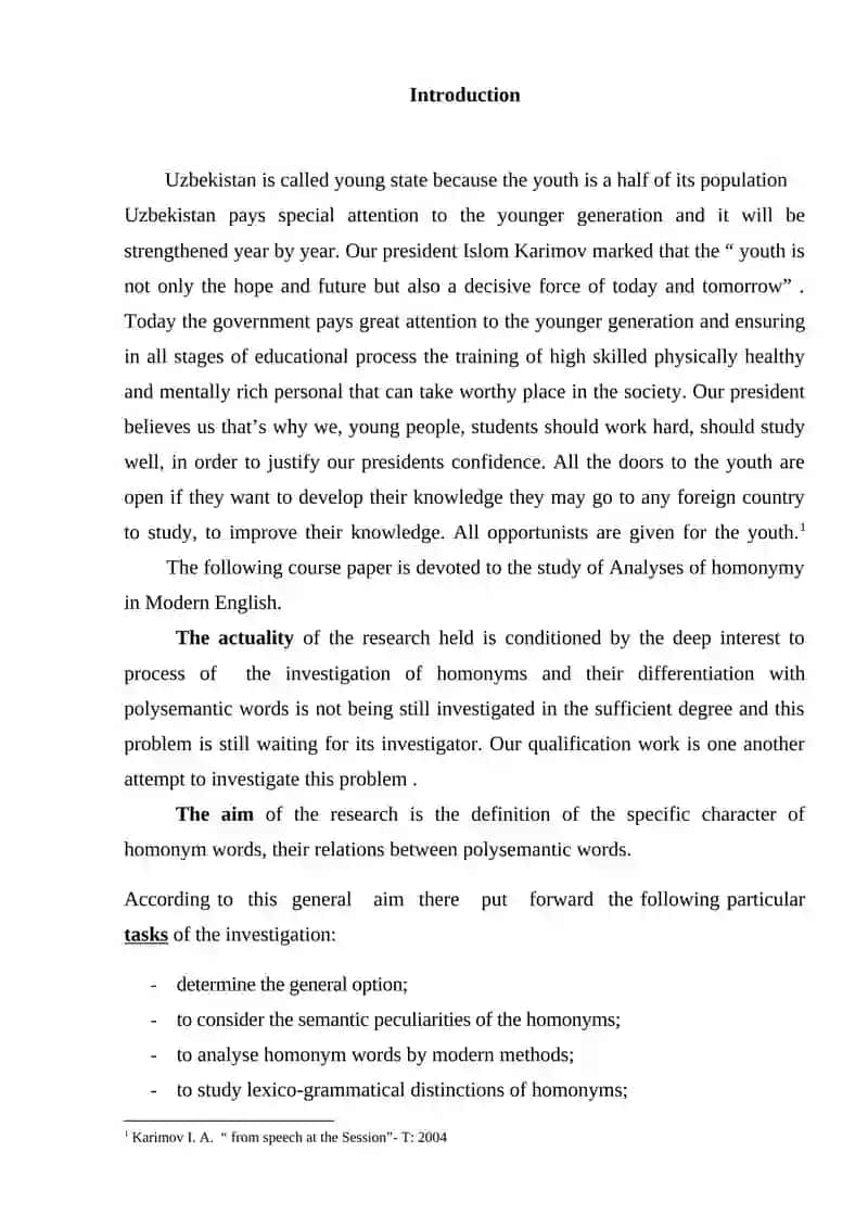 ANALYSES OF HOMONYMY IN MODERN ENGLISH 3