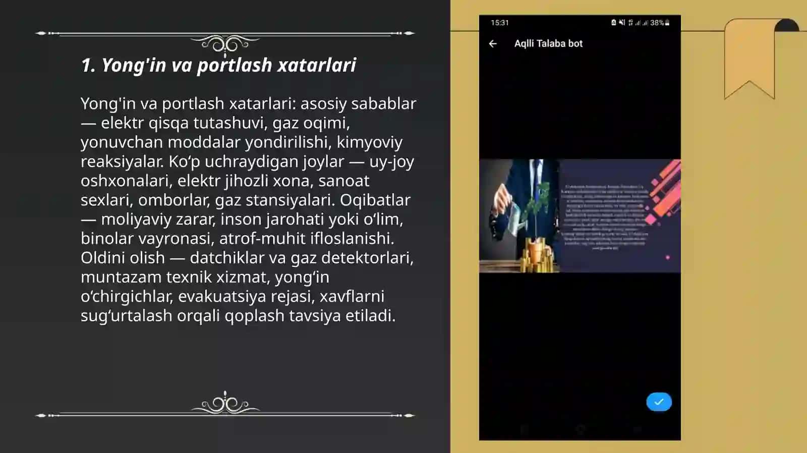 Yong'in va portlash xatarlari 3