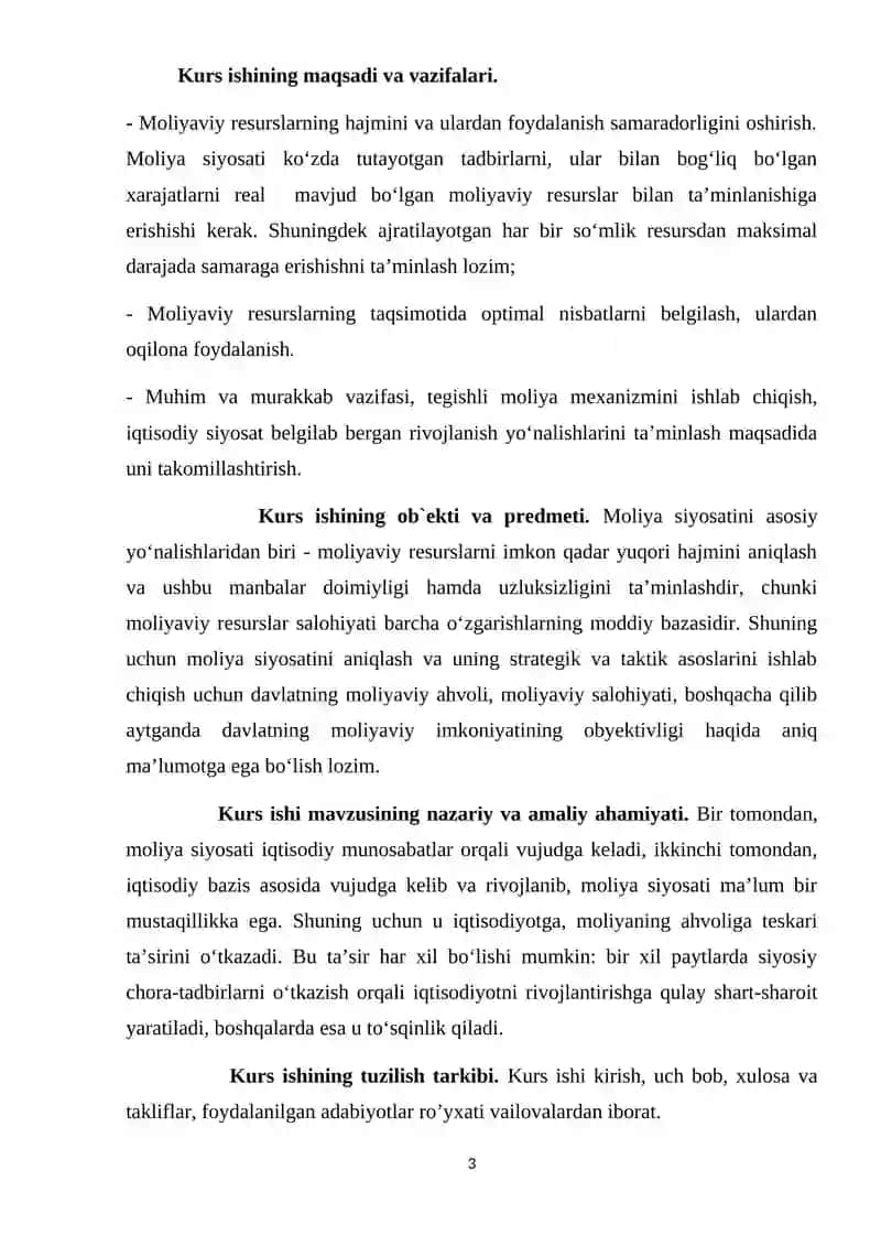 Moliya mexanizmi, uning tarkibiy qismlari, elementlari va moliyaviy siyosatni amalga oshirishdagi roli 3