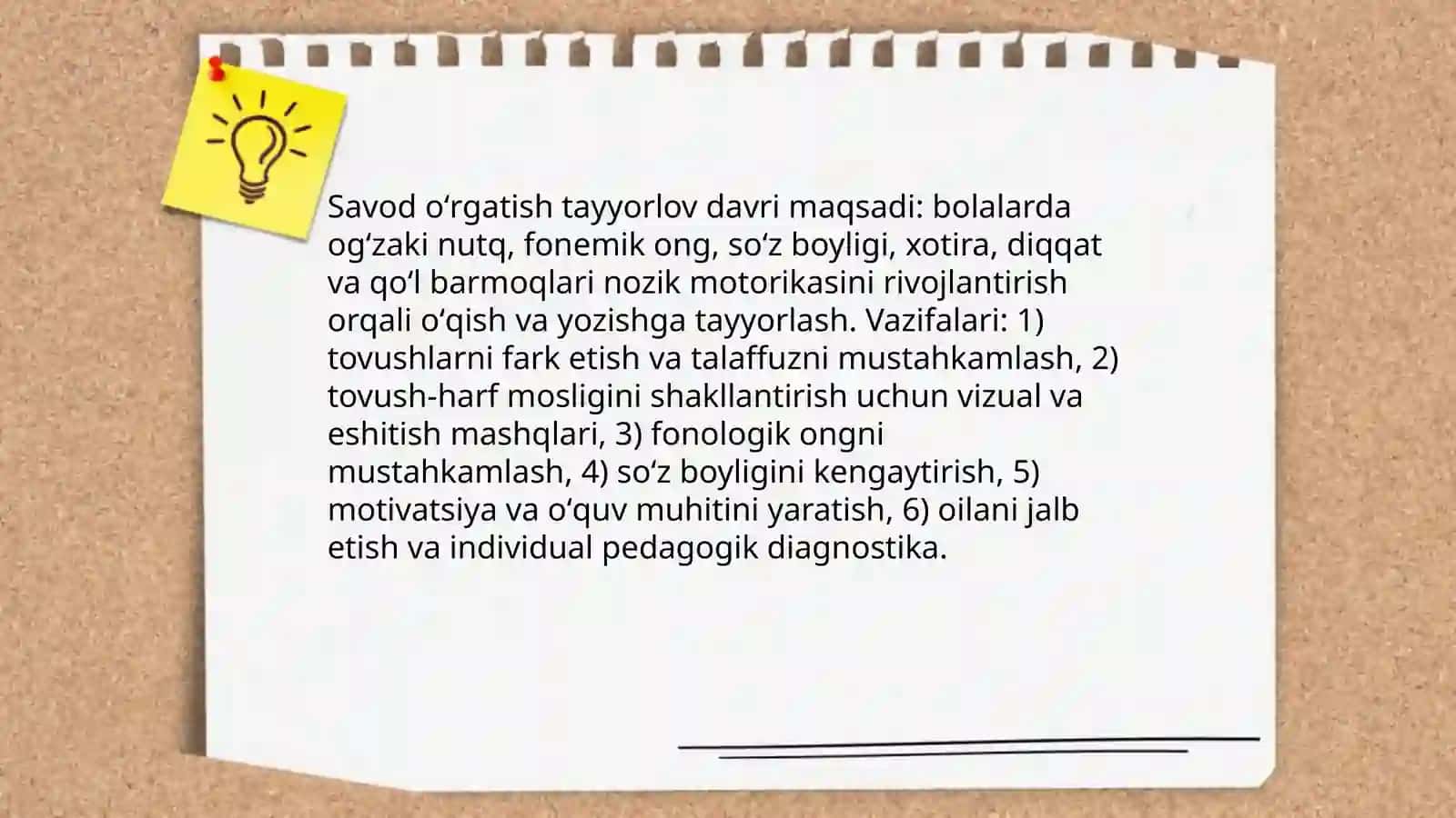 Savod oʻrgatish tayyorlov davri ona tili oʻqitish savodxonligi darsi uchun metodik tavsiyalar ishlab chiqish 3