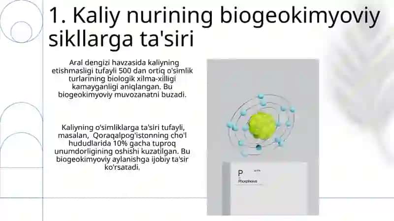 Kaliy Yorug'ining Ekologik Ta'siri 3