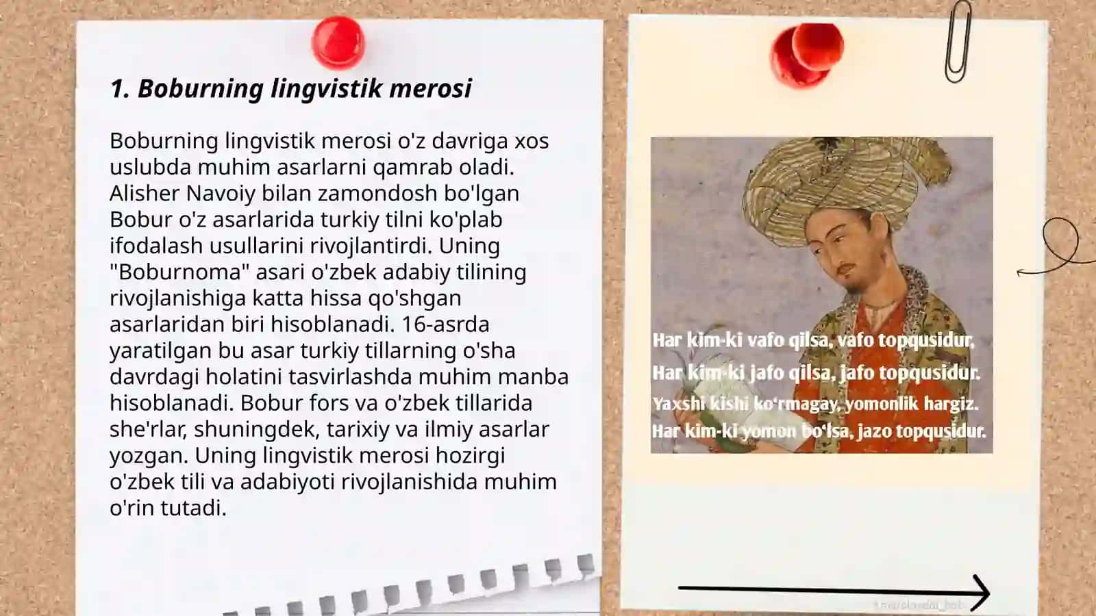 Boburning lingvistik qarashlari 3