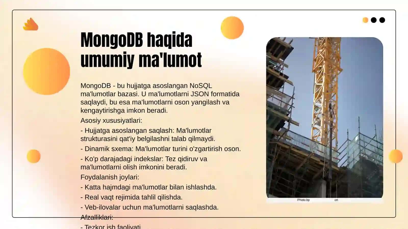 NoSQL ma'lumotlar bazalari: MongoDB va Cassandra 3