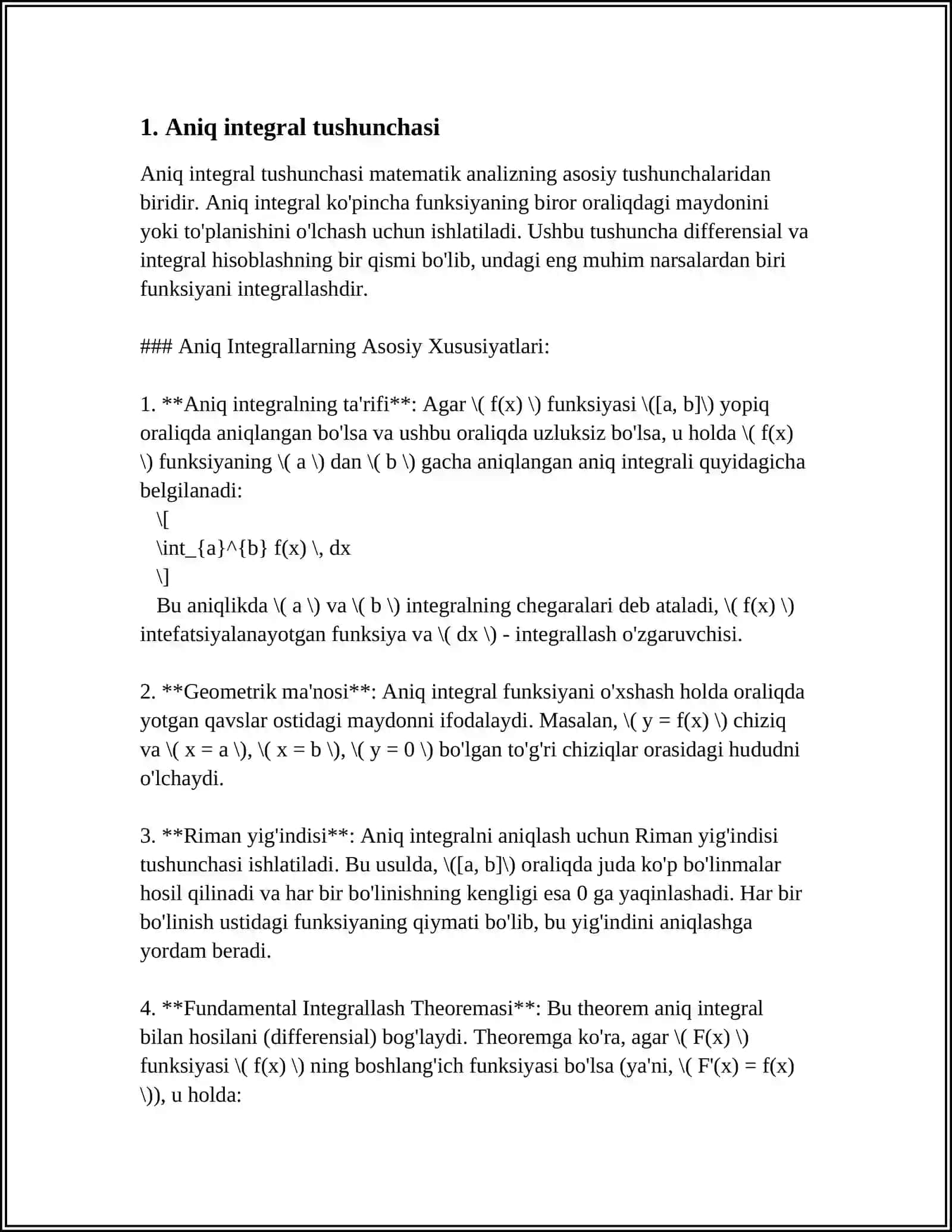 ANIQ INTEGLAR VA UNI HISOBLASH USULLARI 3