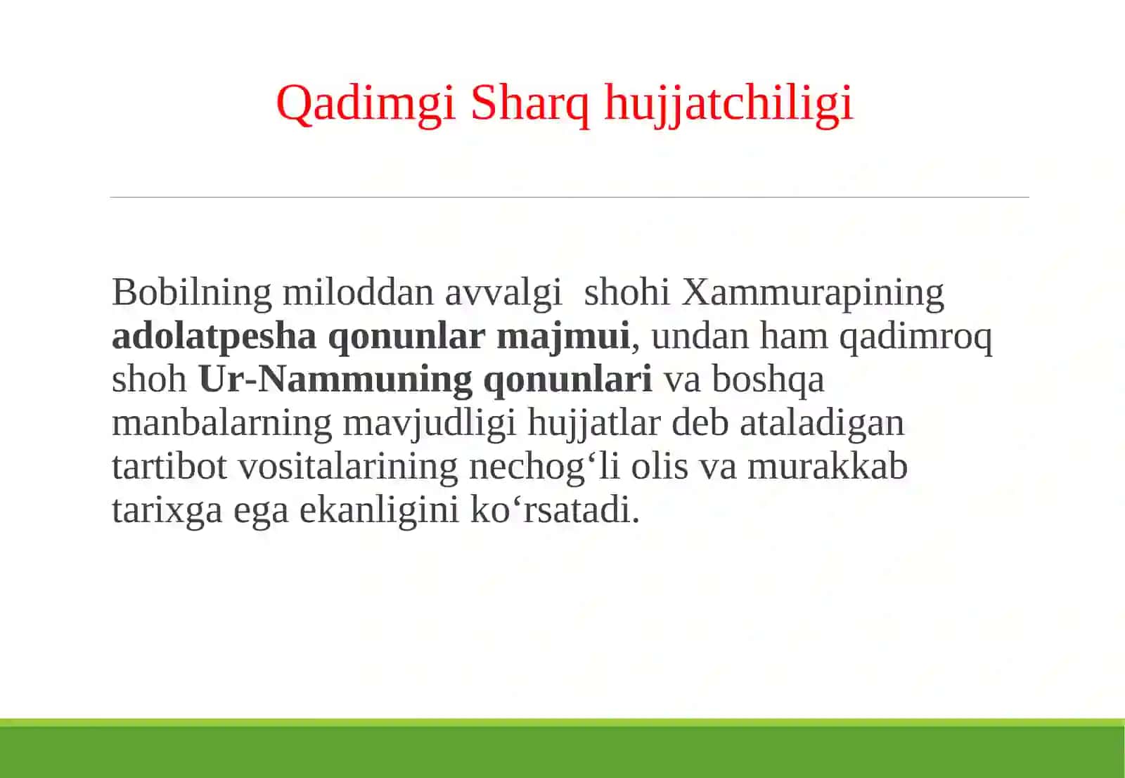 Hujjatchilik tarixi. Sharq hujjatchiligi 3