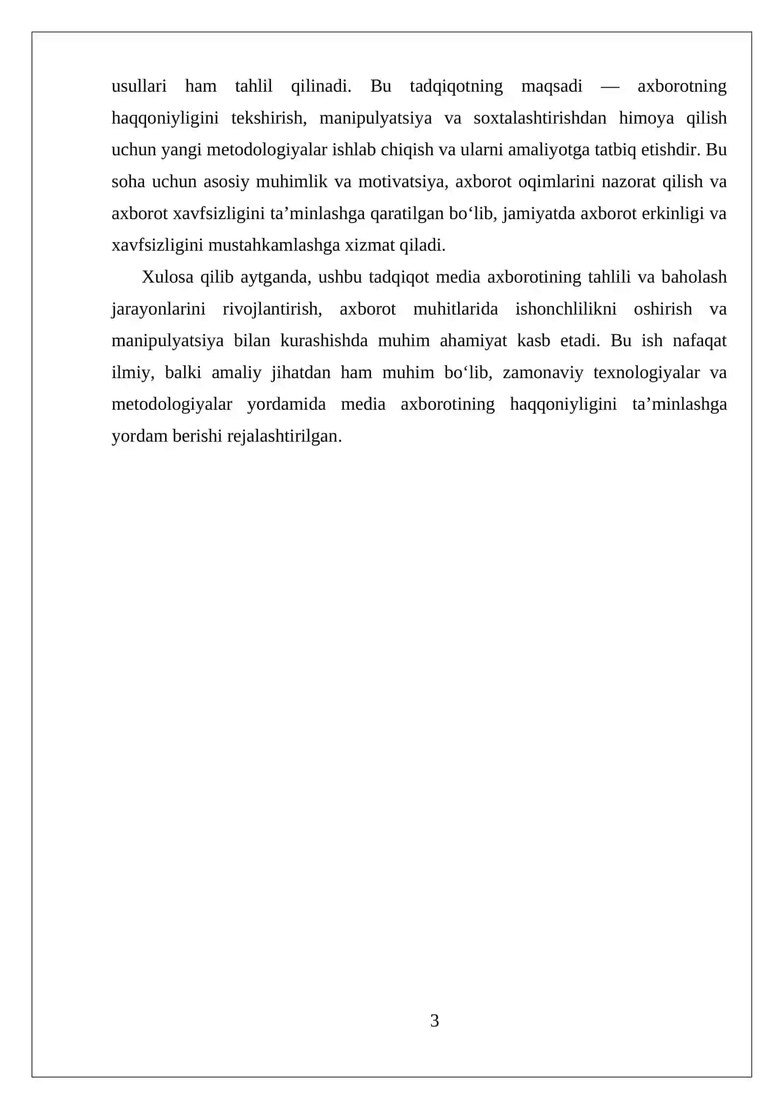 MEDIAVOSITALARIDA AXBOROTNING TAHLILI VA BAHOLANISHI 3