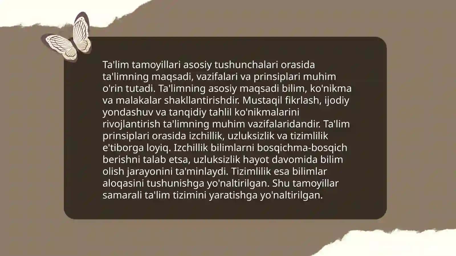Ta'lim tamoyillari 3