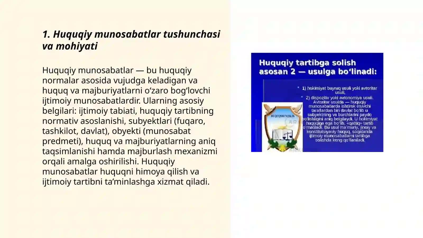 Huquqiy munosabatlar 3
