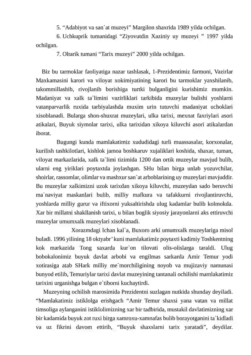 O‘zbekistonda muzeylar va muzey ishi 3
