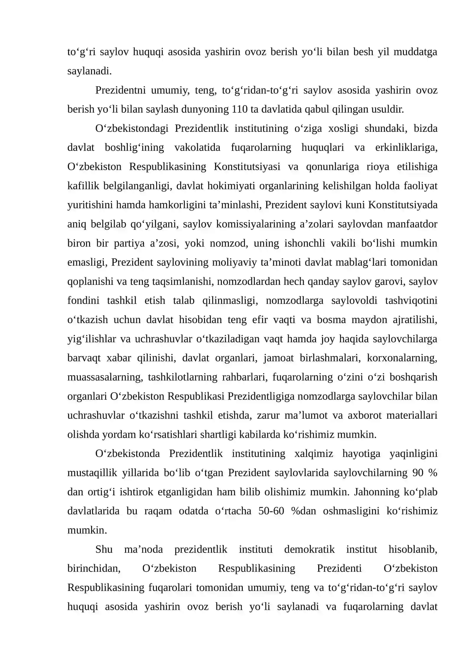 PREZIDENTLIK INSTITUTINING TASHKIL ETILISHI 3