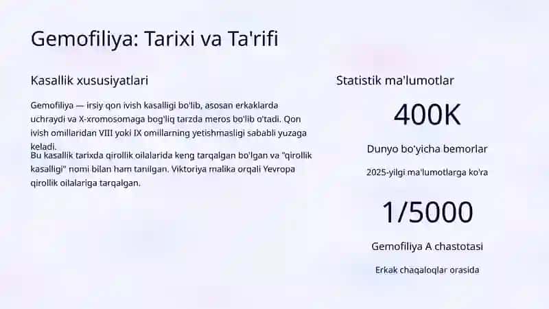 Qon Ivish Tizimi Buzilishlari: Gemofiliya va DVS Sindromi 3