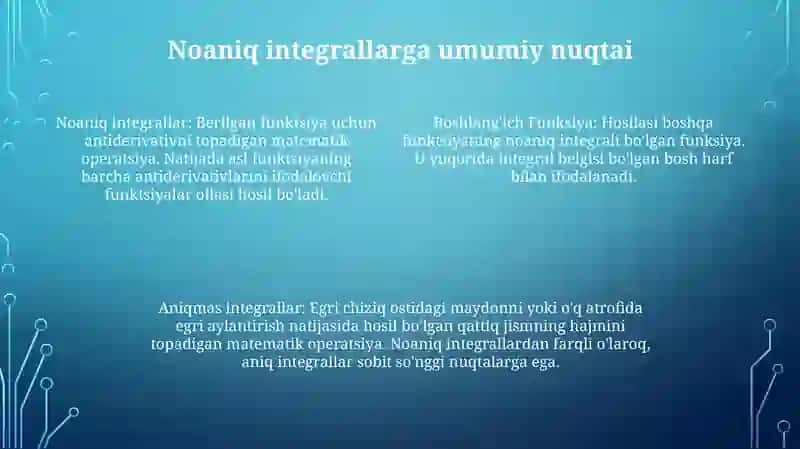 BoshlangʻIch Funksiya Va Aniqmas Integrallar 3