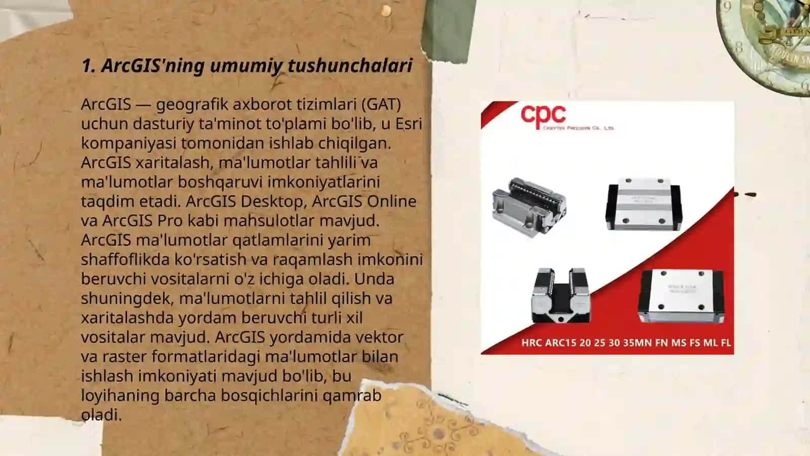 Arc GIS va uning strukturali bòlimlari 3
