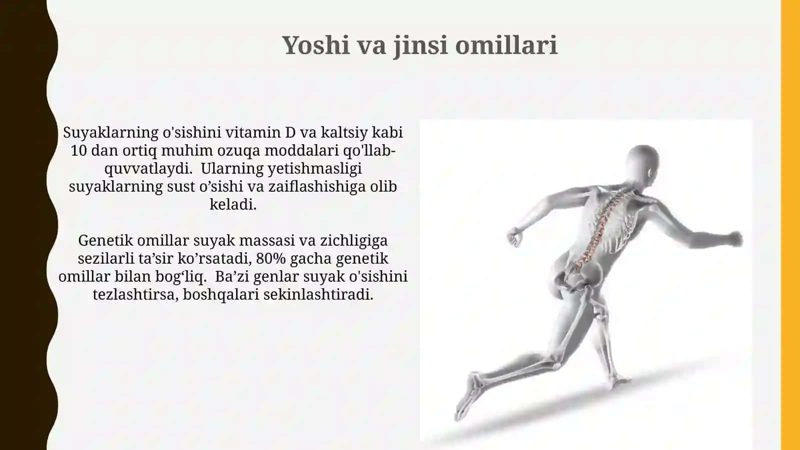 Suyaklarning o'sishi va unga tasir qiluvchi omillar 3