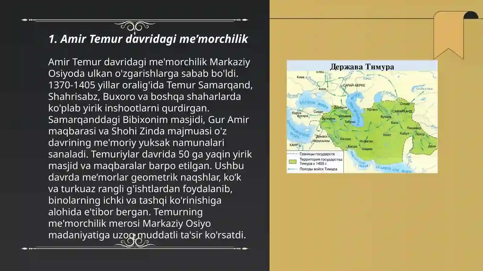 Amir Temur davridagi madaniy hayot 3