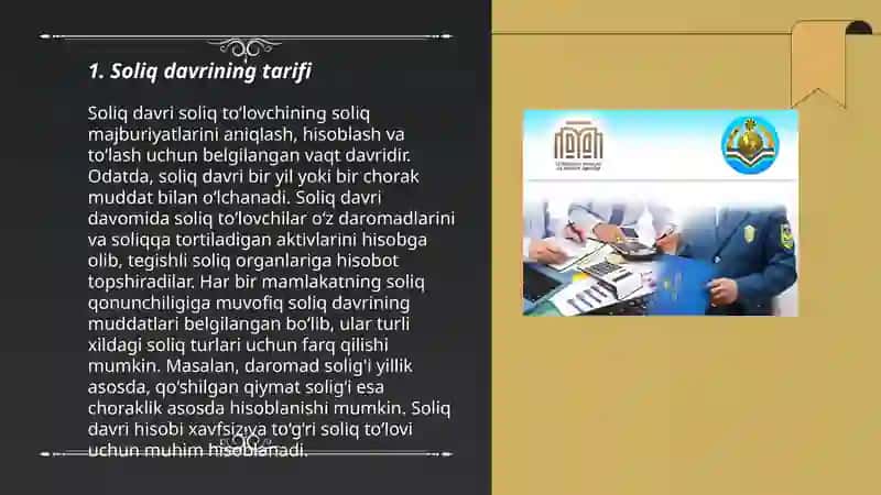 Soliq davri haqida tushuncha 3