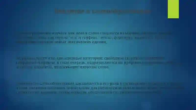 Тема Словообразование 3