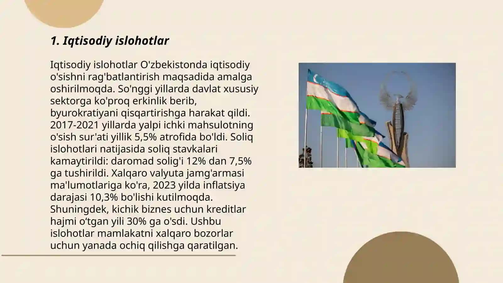 Iqtisodiy islohotlar 3