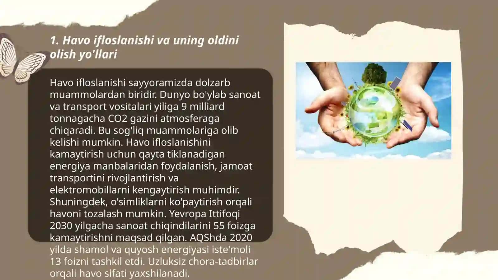 Ekologik muammolar Va ularning oldini olish yo'llari 3