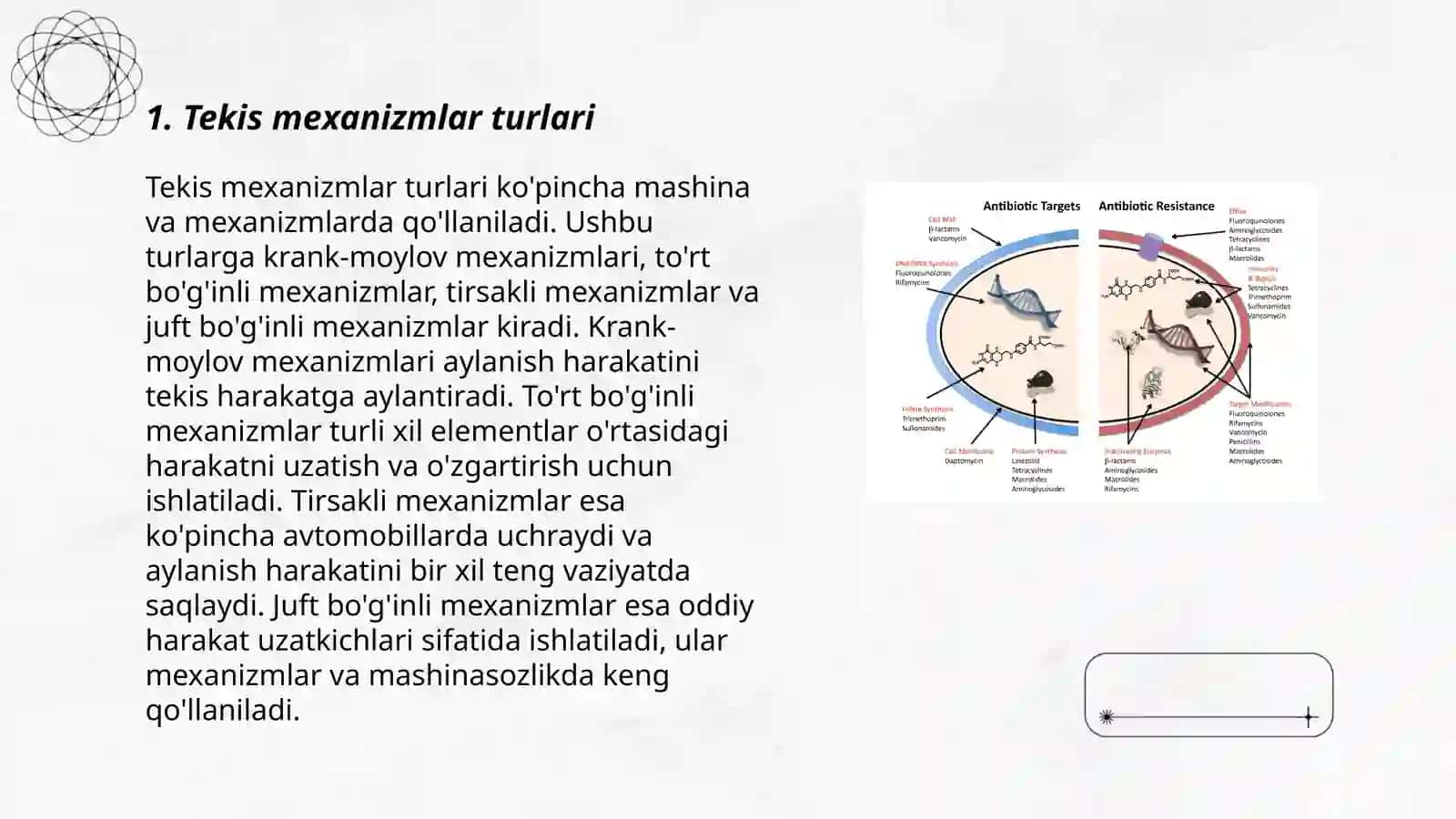 Tekis mexanizmlarni sinflarini tahlil qilish 3