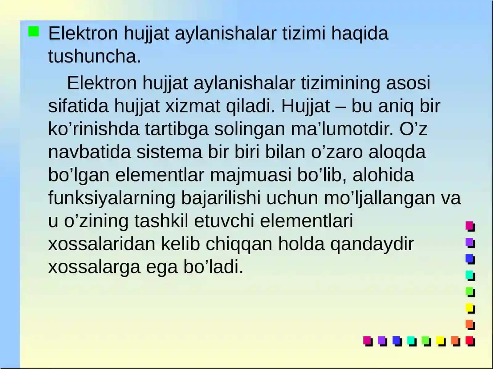 Elektron hujjat aratish usul va vositalari 3