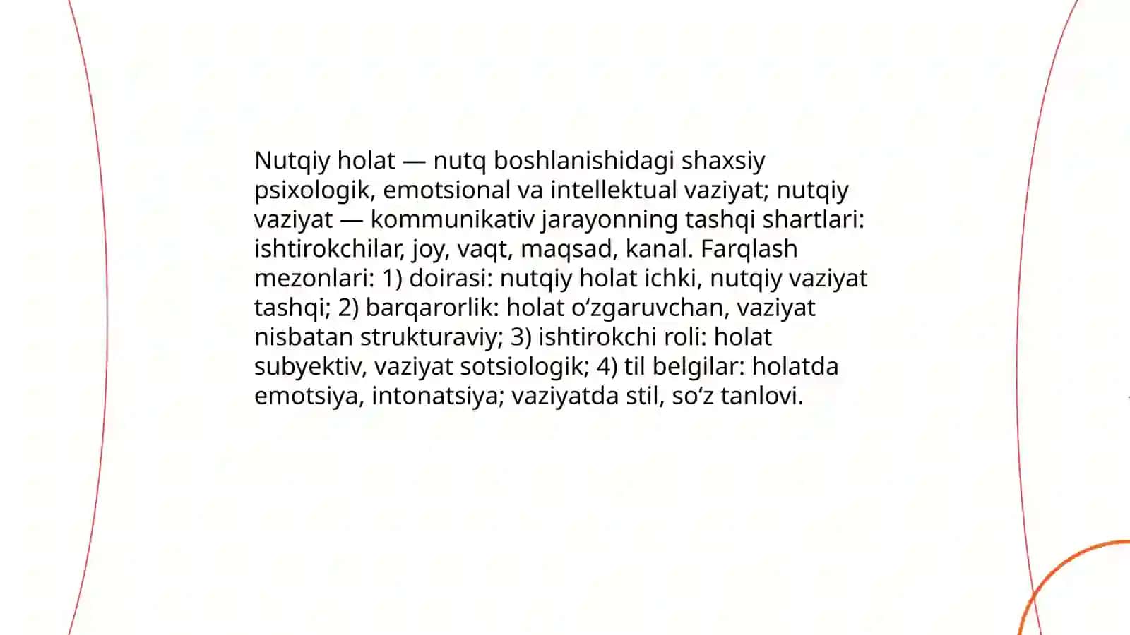 Nutqiy holat va nutqiy vaziyat 3