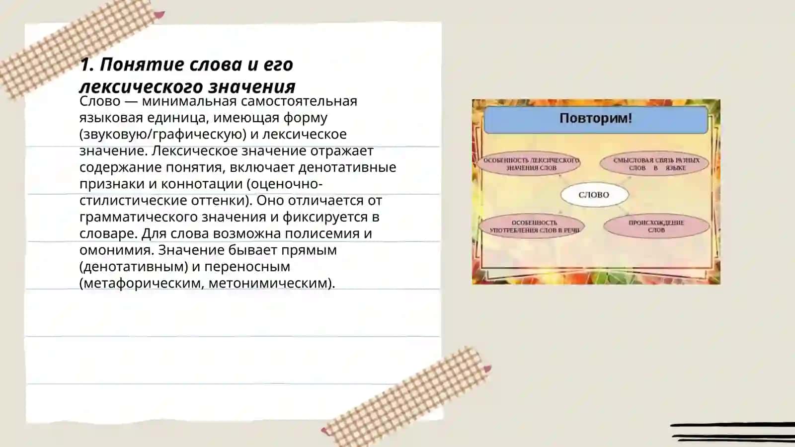 Слово и его значение 3