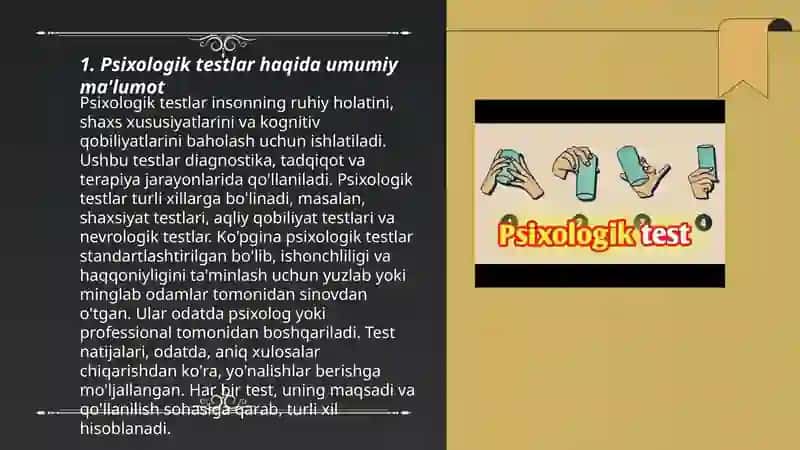 Psixologik testlar va ularning turlari 3