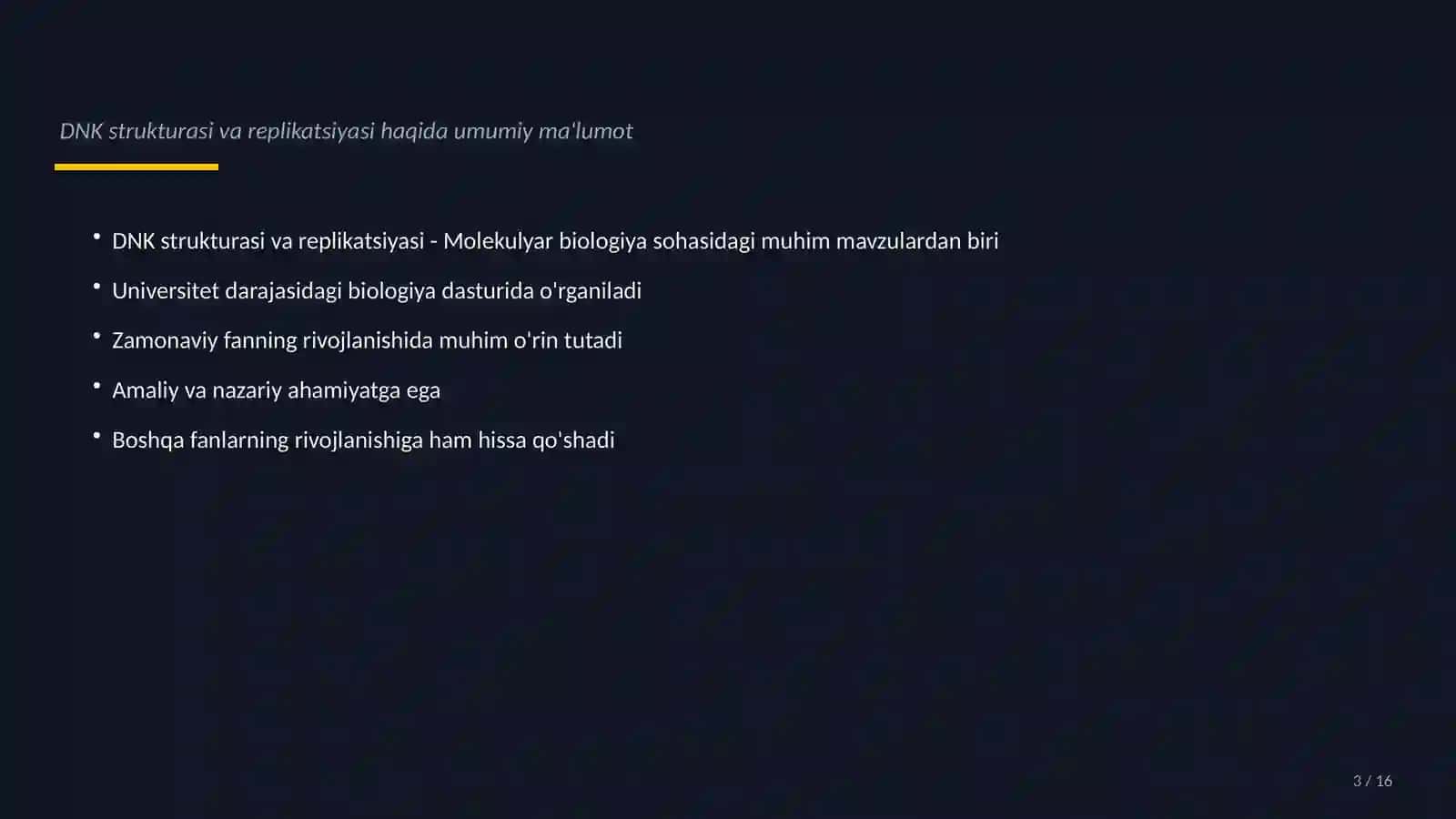 DNK strukturasi va replikatsiyasi 3