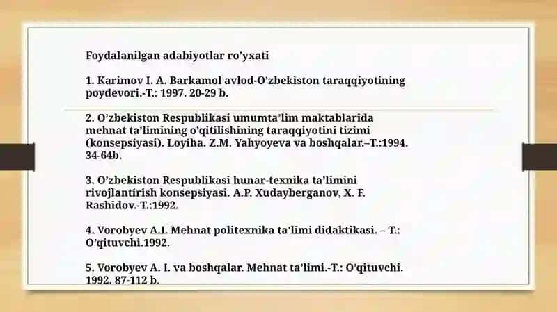 Boshlang’ich sinflarda mehnat ta’limi dasturi materialining mazmuni 3