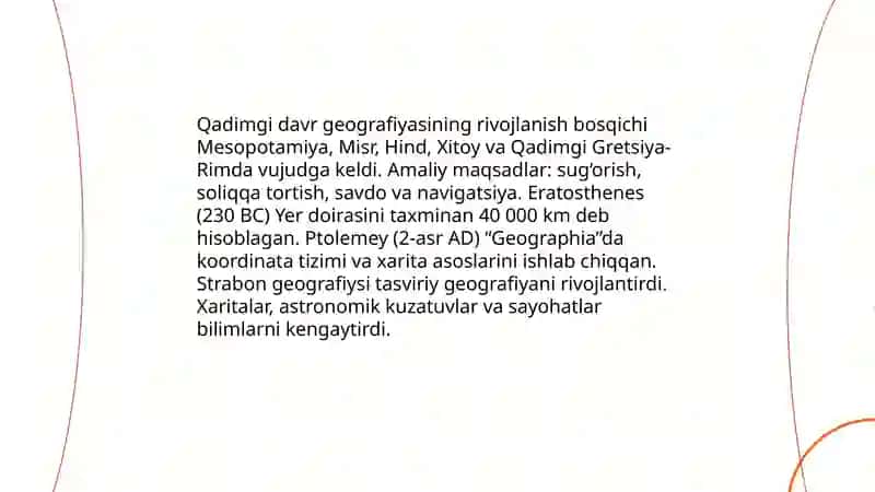 Geografiyaning rivojlanish bosqichlari 3