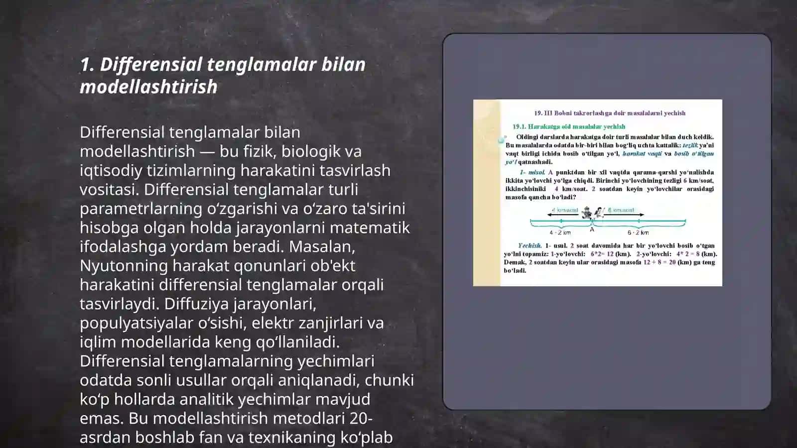 Differensial tenglamalar bilan modellashtirish 3