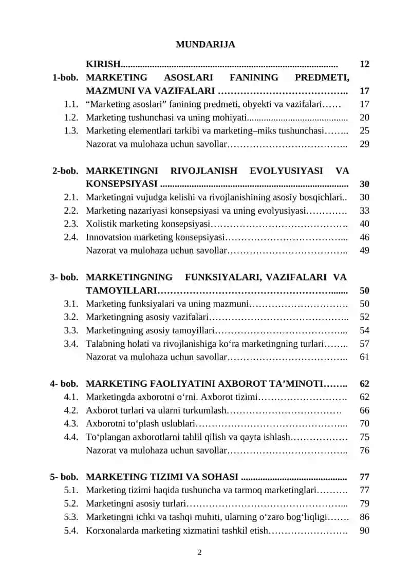 MARKETING ASOSLARI Darslik 3