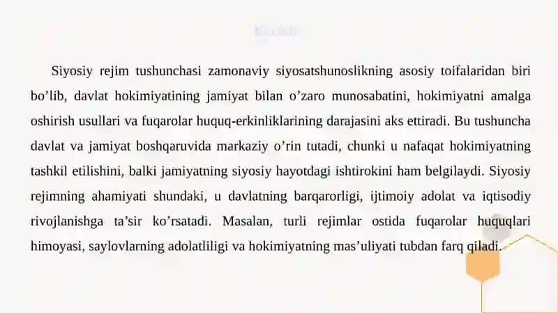 Siyosiy rejim tushunchasi 3