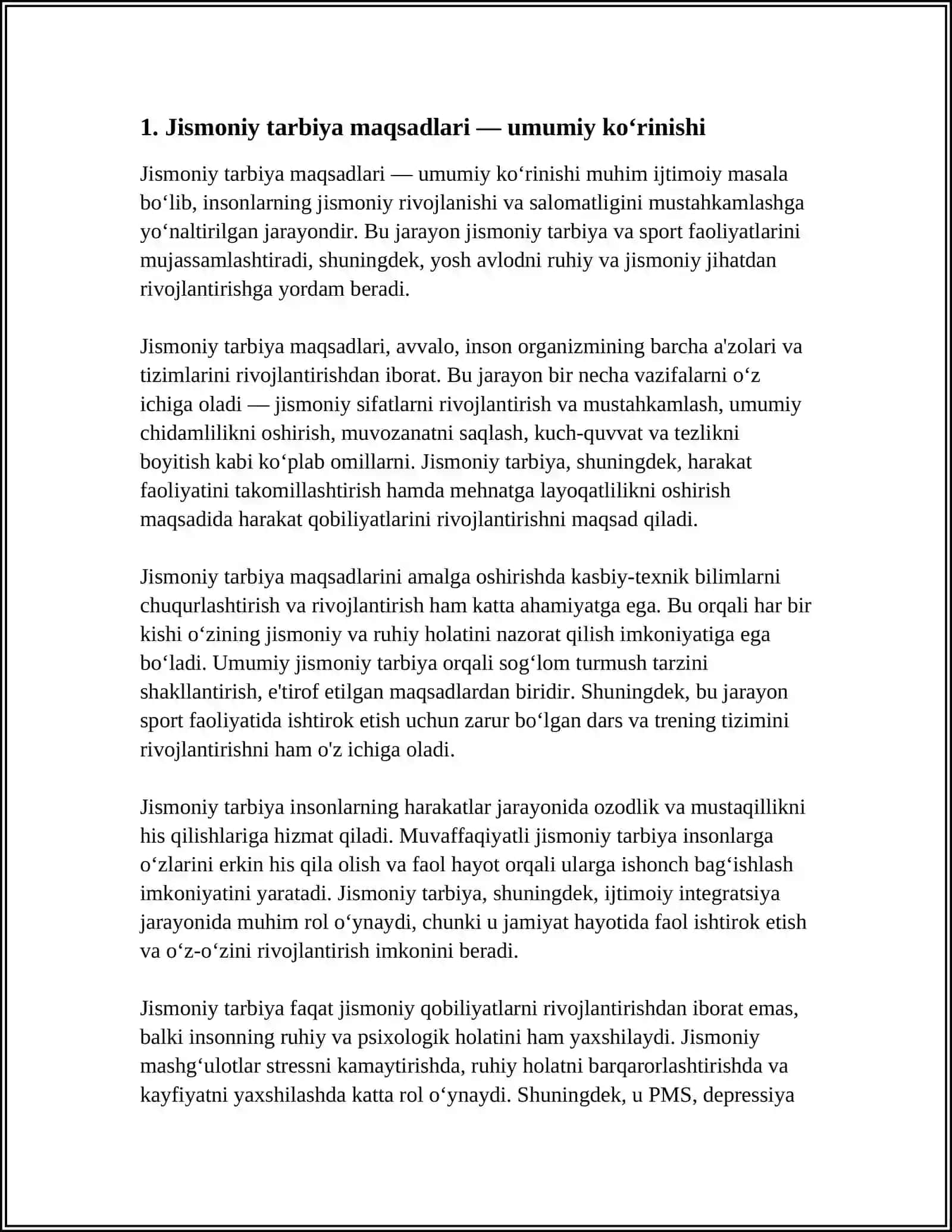 Jismoniy Tarbiya Maqsad va Vazifalari 3