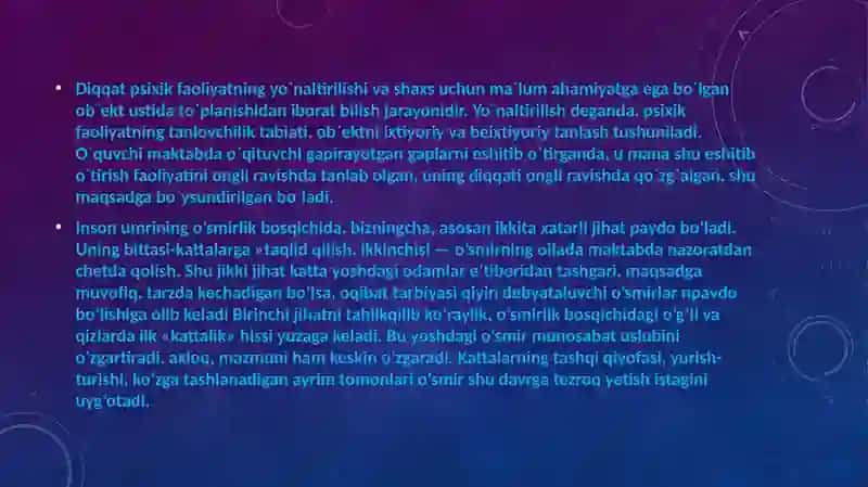 Oʻsmirlarda diqqatning yosh va jins xususiyatlari 3