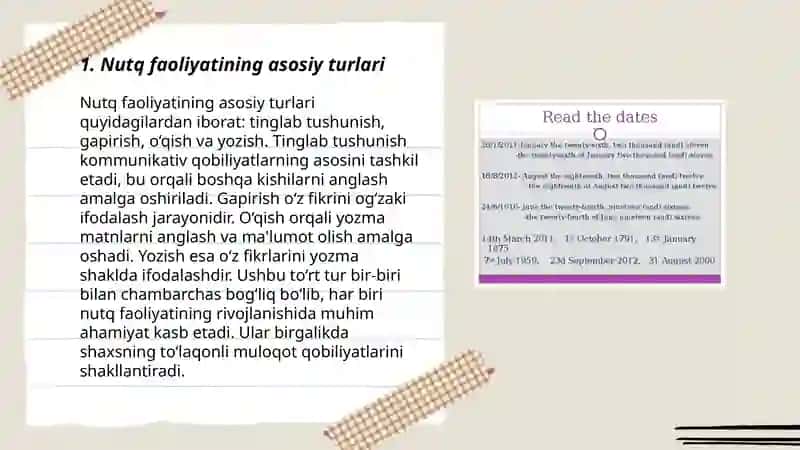 Nutq faoliyatining asosiy turlari 3