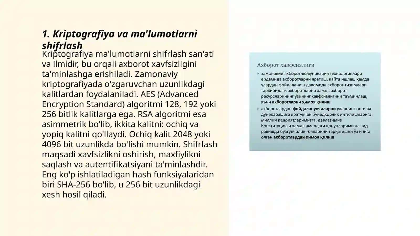 Kriptografiya va ma'lumotlarni shifrlash 3
