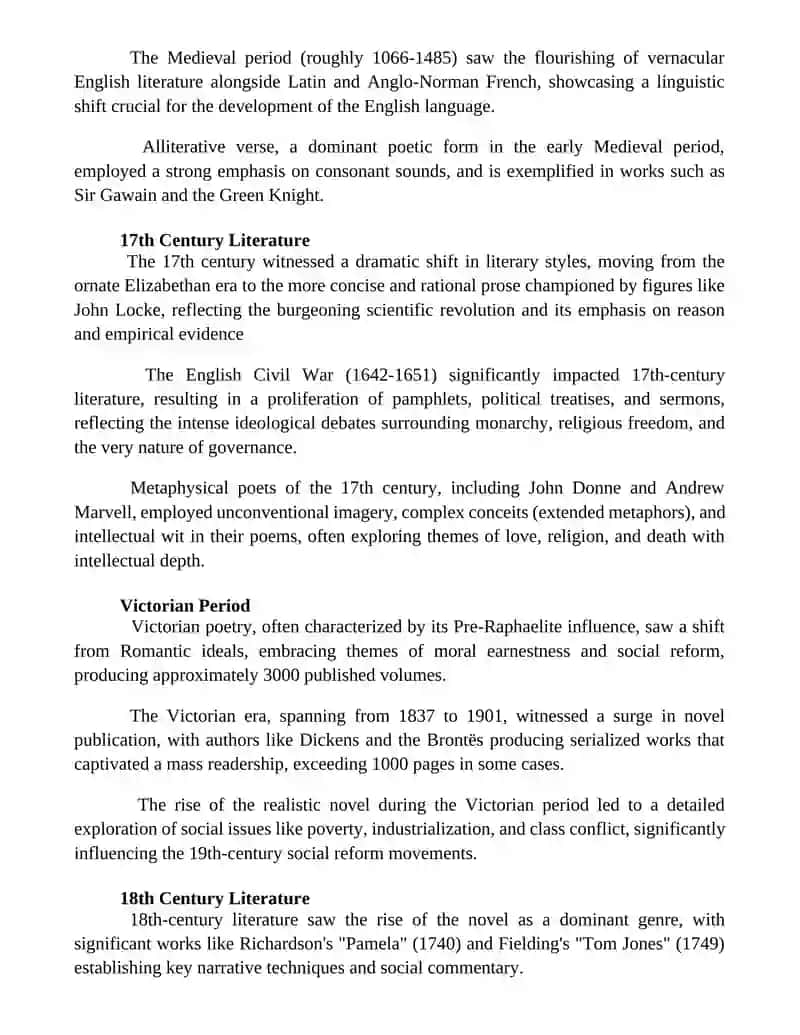 Periods of English Literatures 3