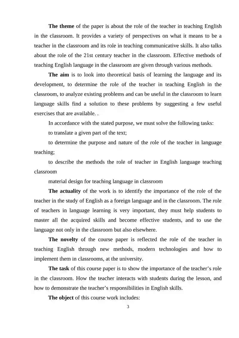 The Role of Teacher in English Language Teaching Classroom 3