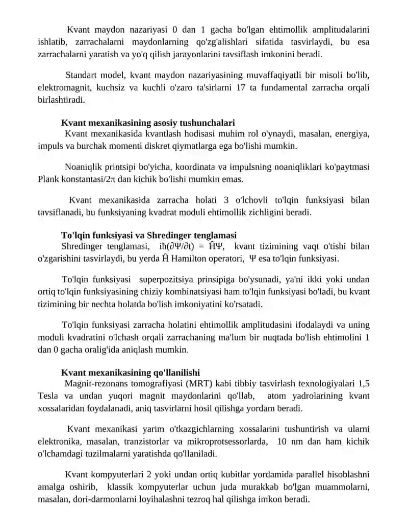 KVANT FIZIKASI ELEMENTLARI 3