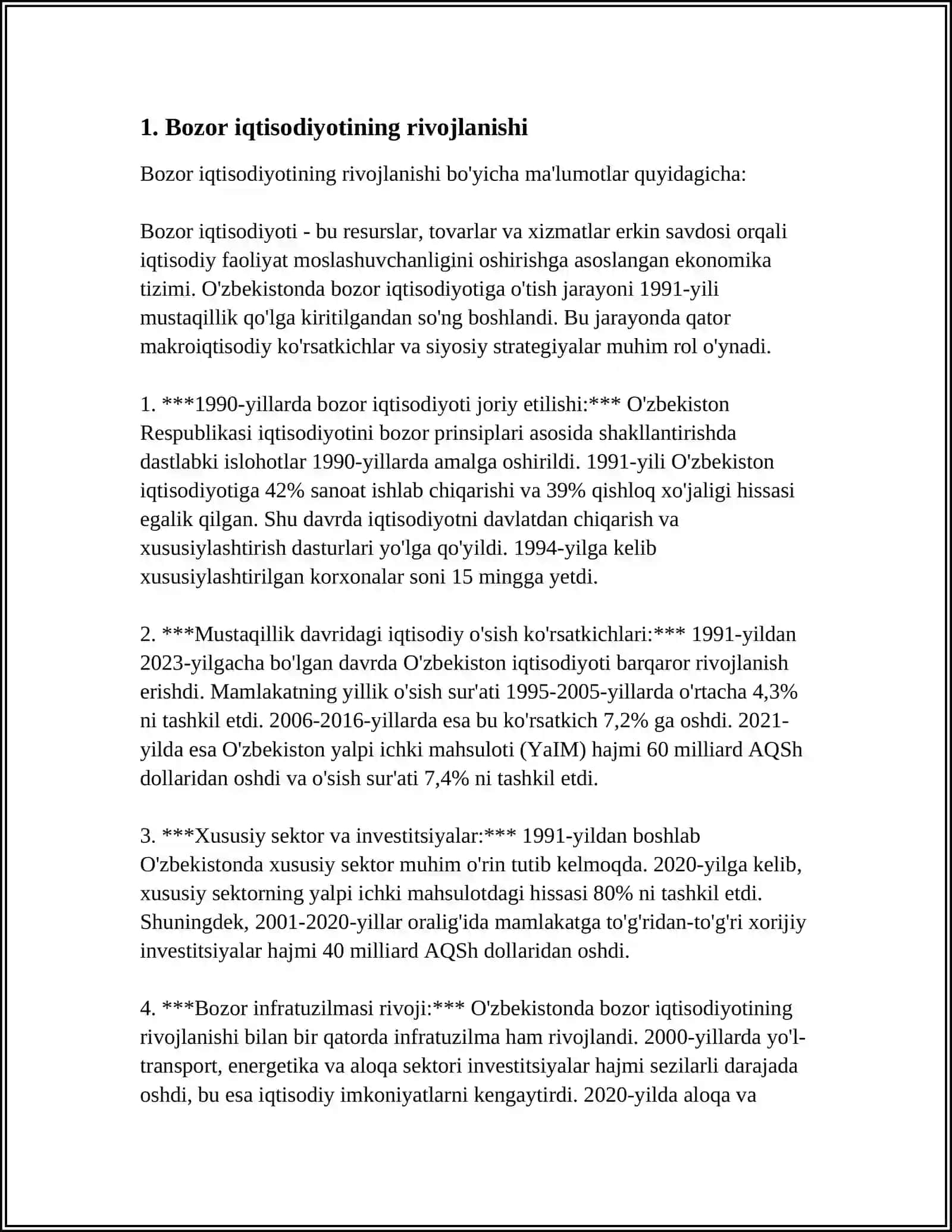O'ZBEKISTONDA BOZOR INSTITUTLARINING SHAKLLANISHI 3