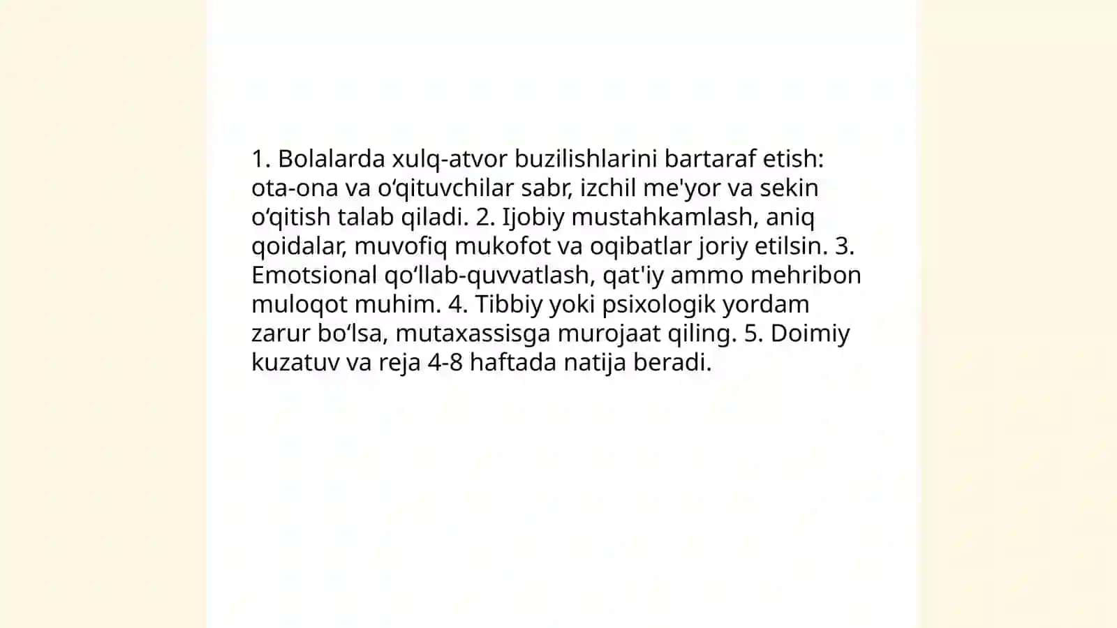 Bolalarda xulq-atvor buzilishlarini bartaraf etish 3