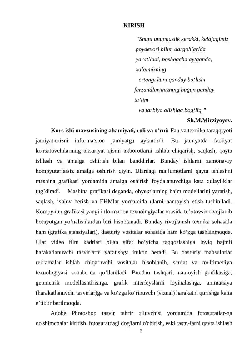 ADOBE PHOTOSHOP DASTURI VA IMKONIYATLARI 3