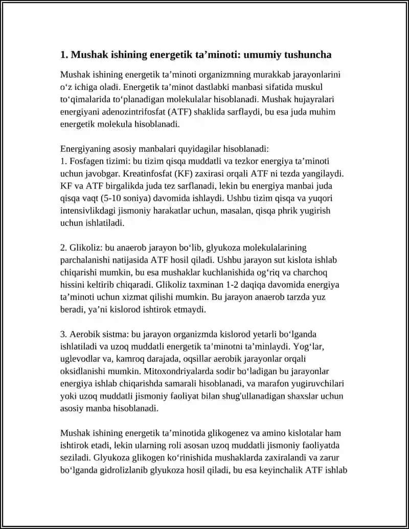 MUSHAK ISHINING ENERGETIK TA'MINOTI 3